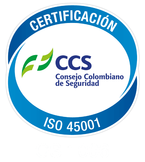 Certificación ISO 45001:2018 No. GS 1006 — Seguridad y Salud